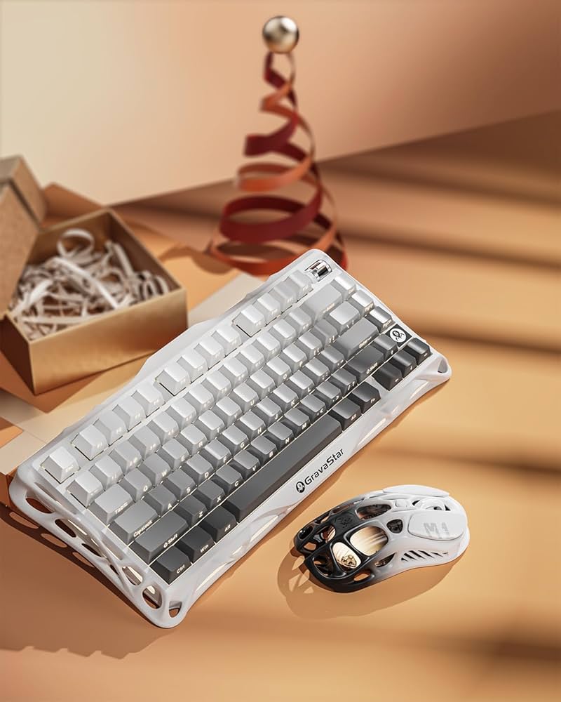 GravaStar Mercury K1 ブラック + リストレスト Mercury K1 Gaming Keyboard - Gradient Black | 75% Mechanical